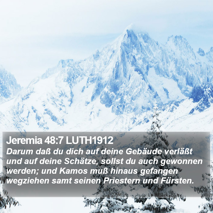 Jeremia 48:7 LUTH1912 Bible Study