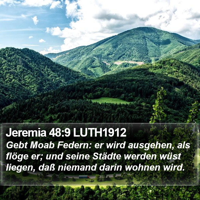 Jeremia 48:9 LUTH1912 Bible Study