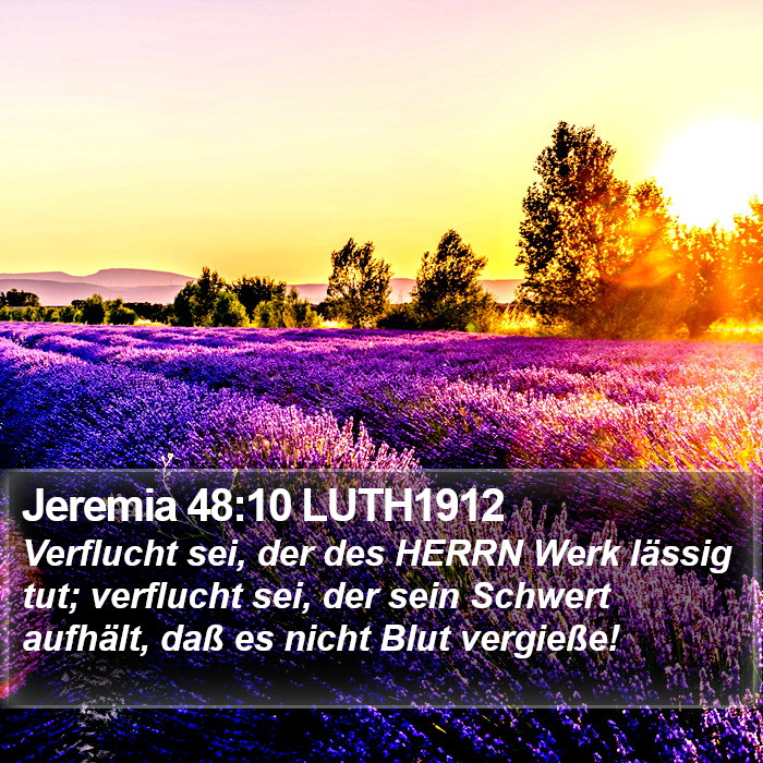 Jeremia 48:10 LUTH1912 Bible Study