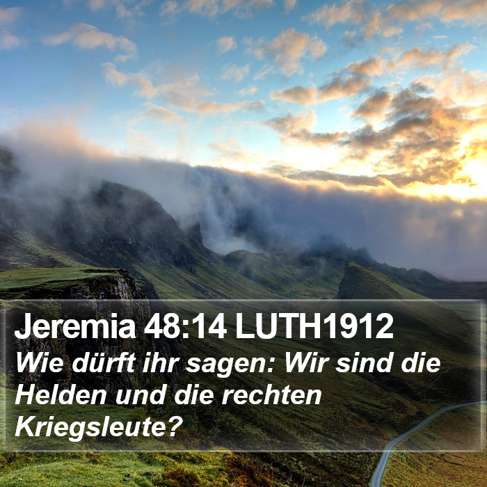 Jeremia 48:14 LUTH1912 Bible Study