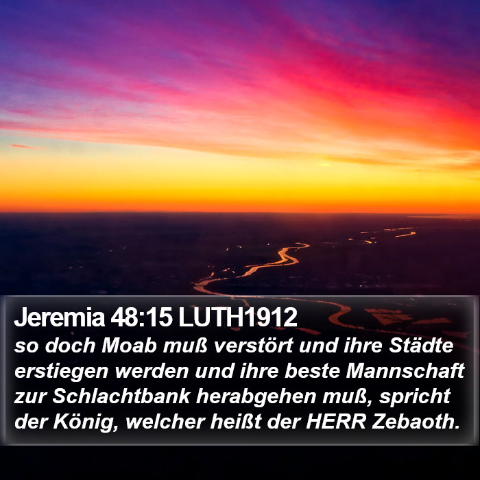 Jeremia 48:15 LUTH1912 Bible Study