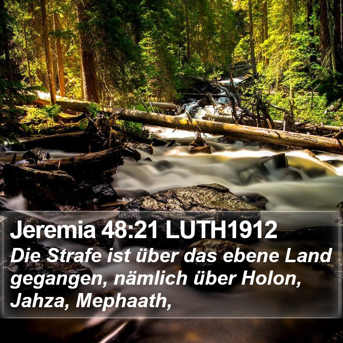 Jeremia 48:21 LUTH1912 Bible Study