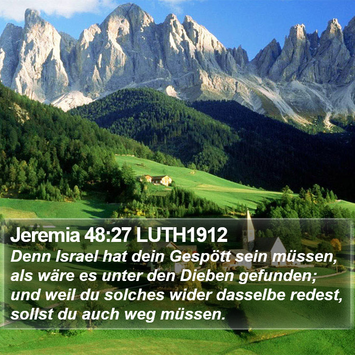 Jeremia 48:27 LUTH1912 Bible Study