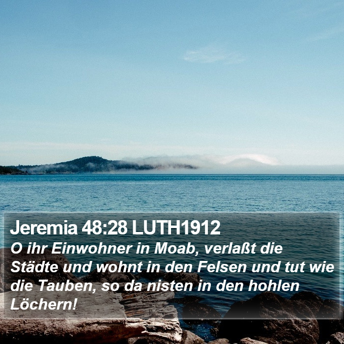 Jeremia 48:28 LUTH1912 Bible Study