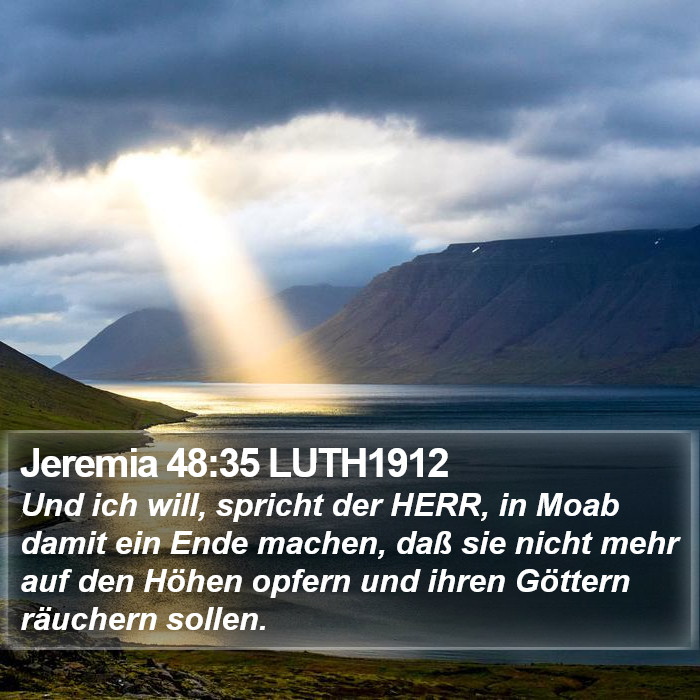 Jeremia 48:35 LUTH1912 Bible Study