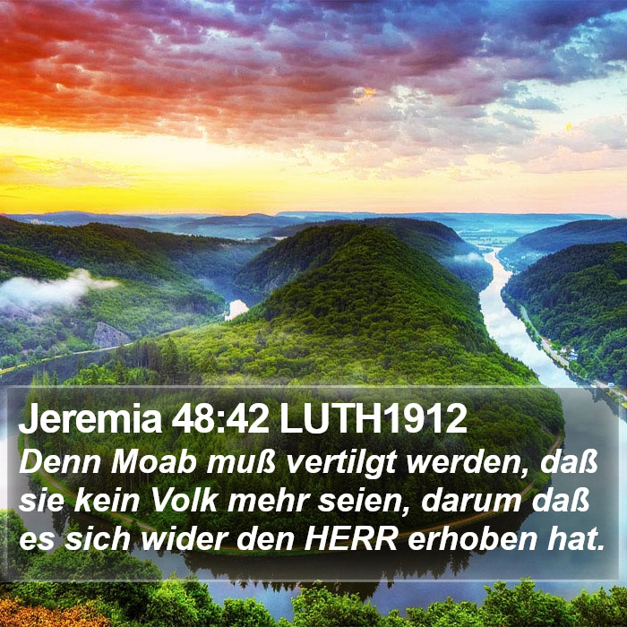 Jeremia 48:42 LUTH1912 Bible Study