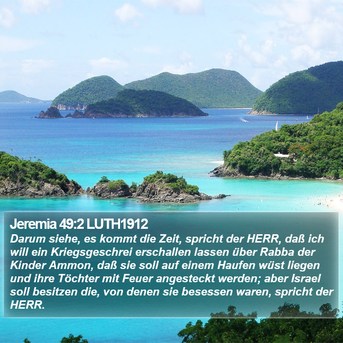 Jeremia 49:2 LUTH1912 Bible Study