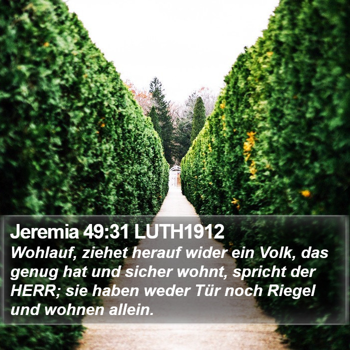Jeremia 49:31 LUTH1912 Bible Study