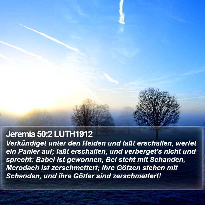 Jeremia 50:2 LUTH1912 Bible Study