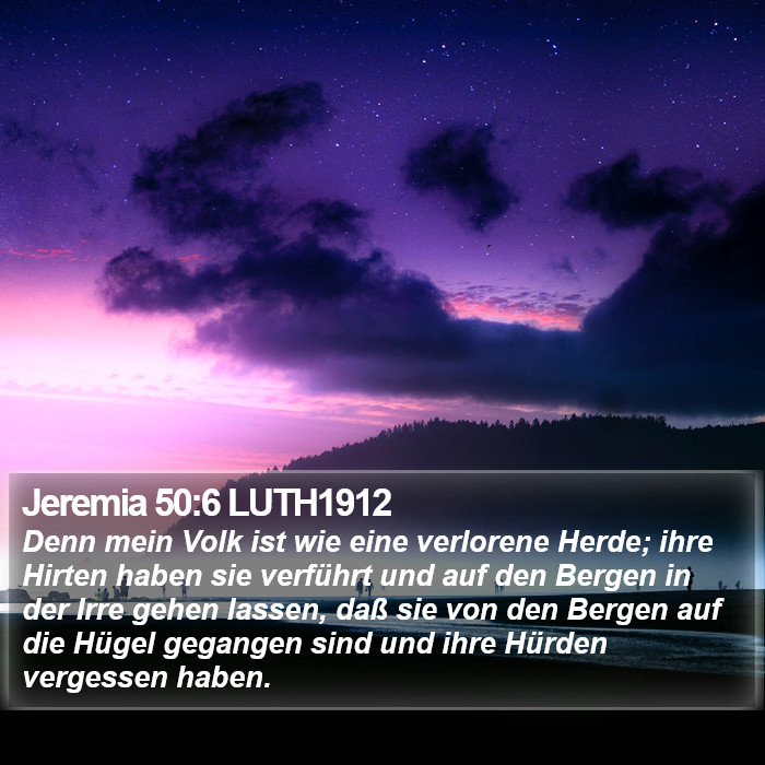 Jeremia 50:6 LUTH1912 Bible Study