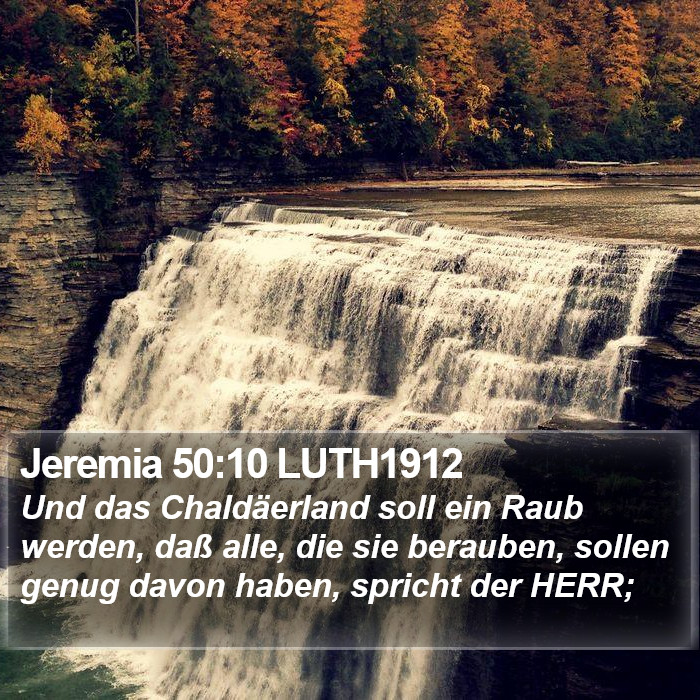 Jeremia 50:10 LUTH1912 Bible Study