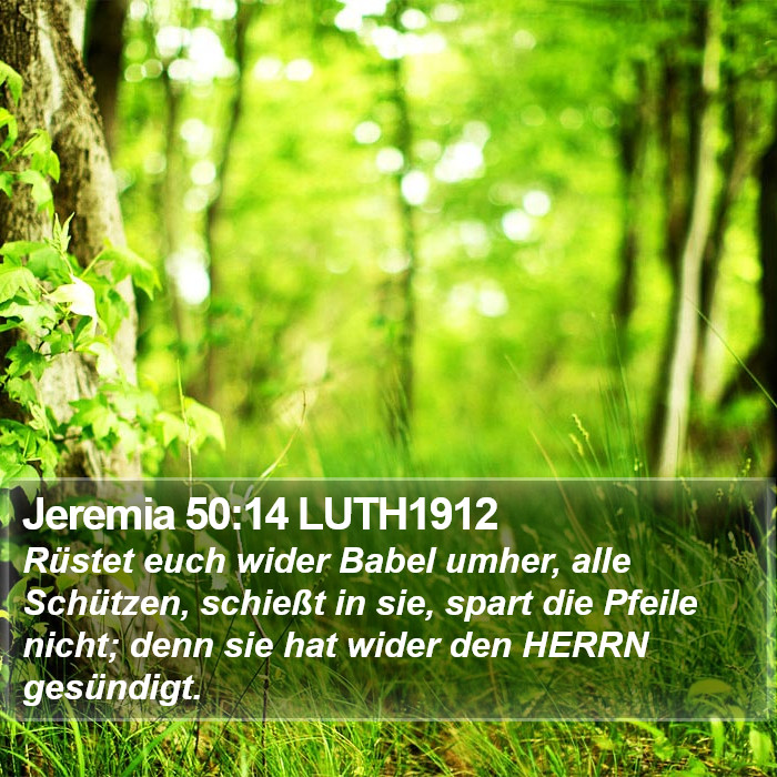 Jeremia 50:14 LUTH1912 Bible Study