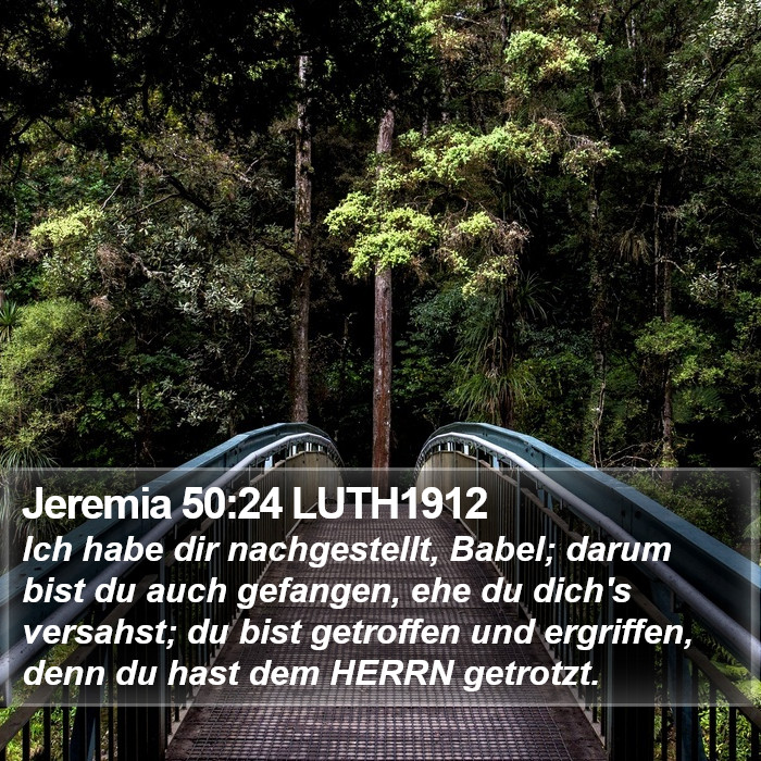 Jeremia 50:24 LUTH1912 Bible Study