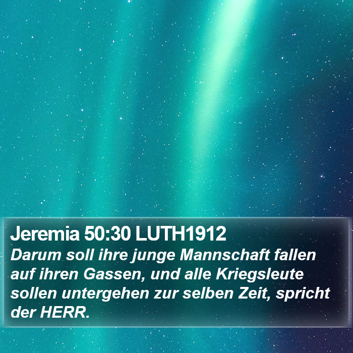 Jeremia 50:30 LUTH1912 Bible Study