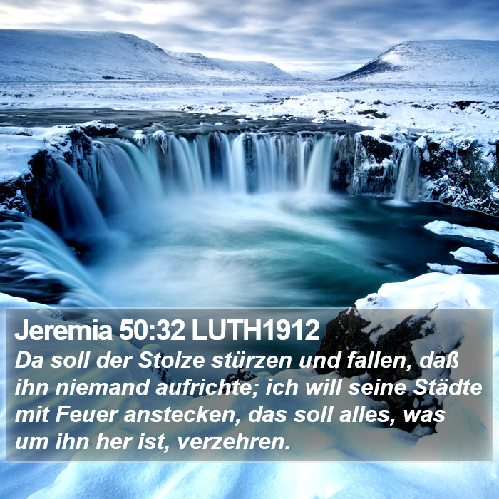 Jeremia 50:32 LUTH1912 Bible Study