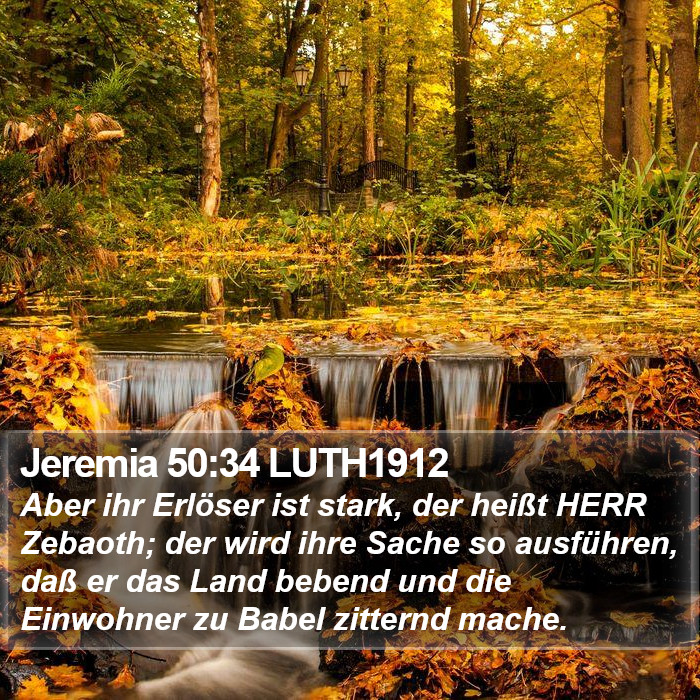 Jeremia 50:34 LUTH1912 Bible Study