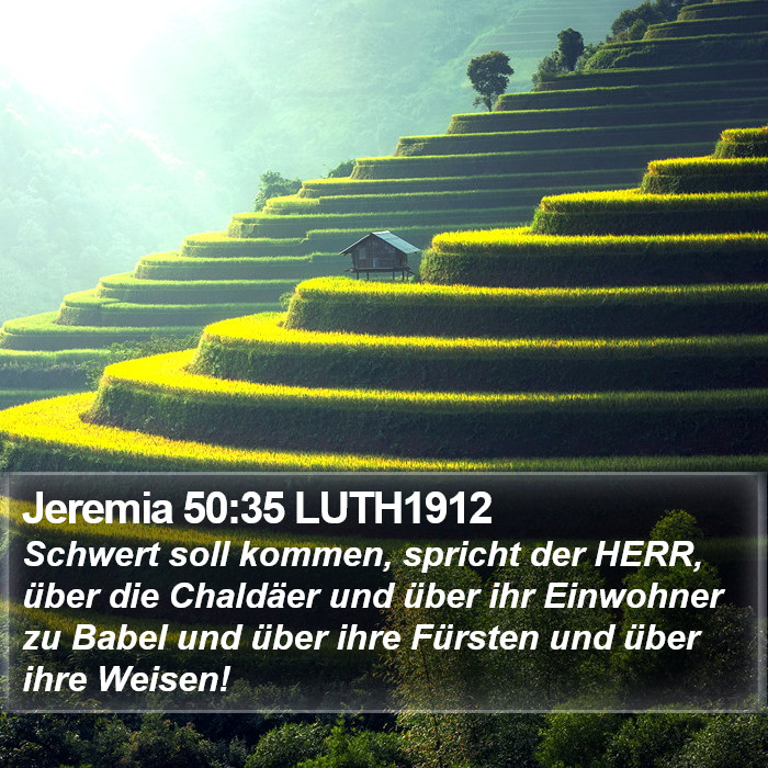 Jeremia 50:35 LUTH1912 Bible Study