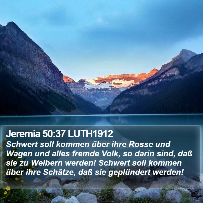 Jeremia 50:37 LUTH1912 Bible Study