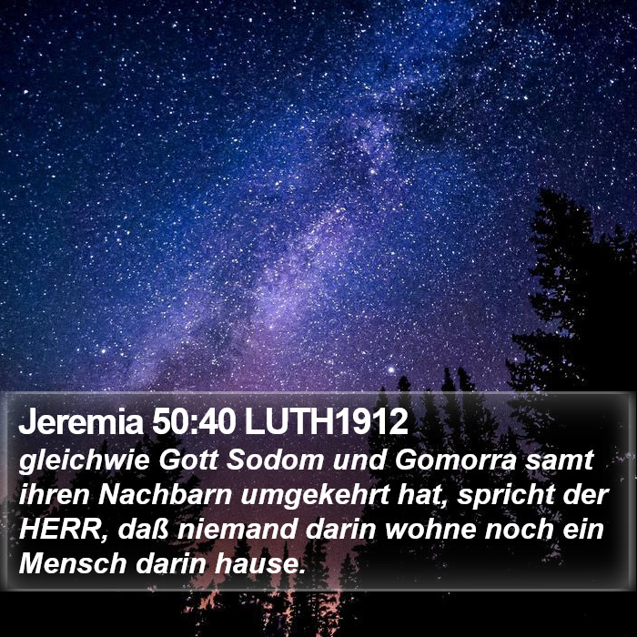 Jeremia 50:40 LUTH1912 Bible Study