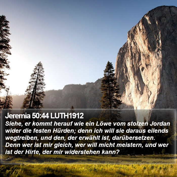 Jeremia 50:44 LUTH1912 Bible Study