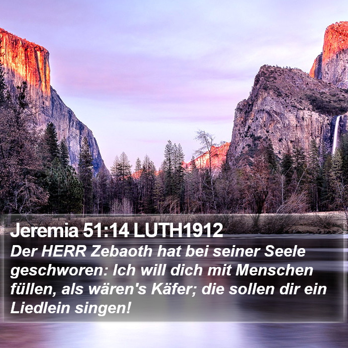 Jeremia 51:14 LUTH1912 Bible Study