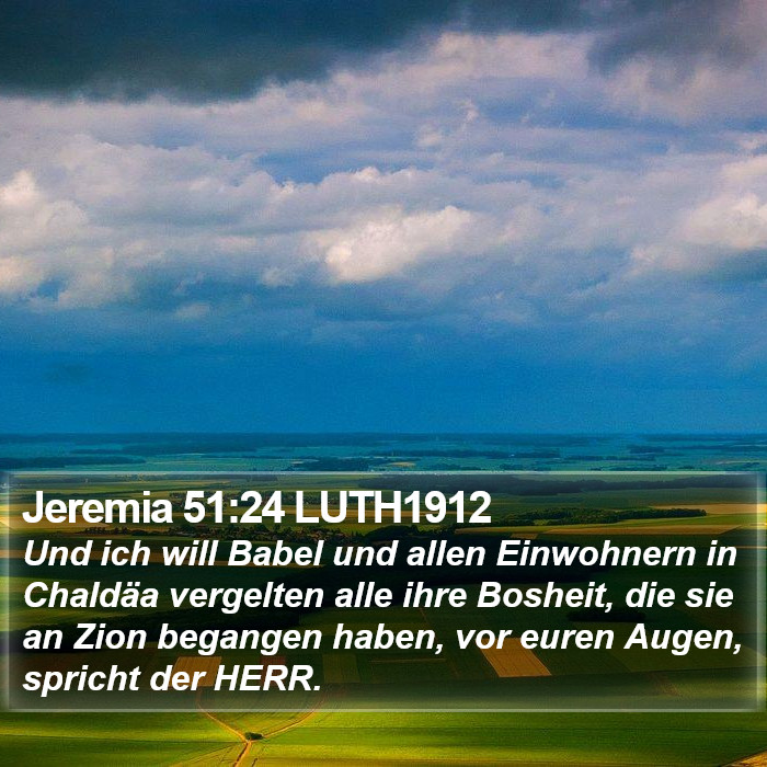 Jeremia 51:24 LUTH1912 Bible Study