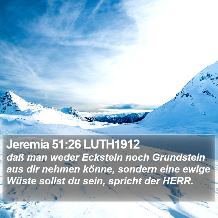 Jeremia 51:26 LUTH1912 Bible Study