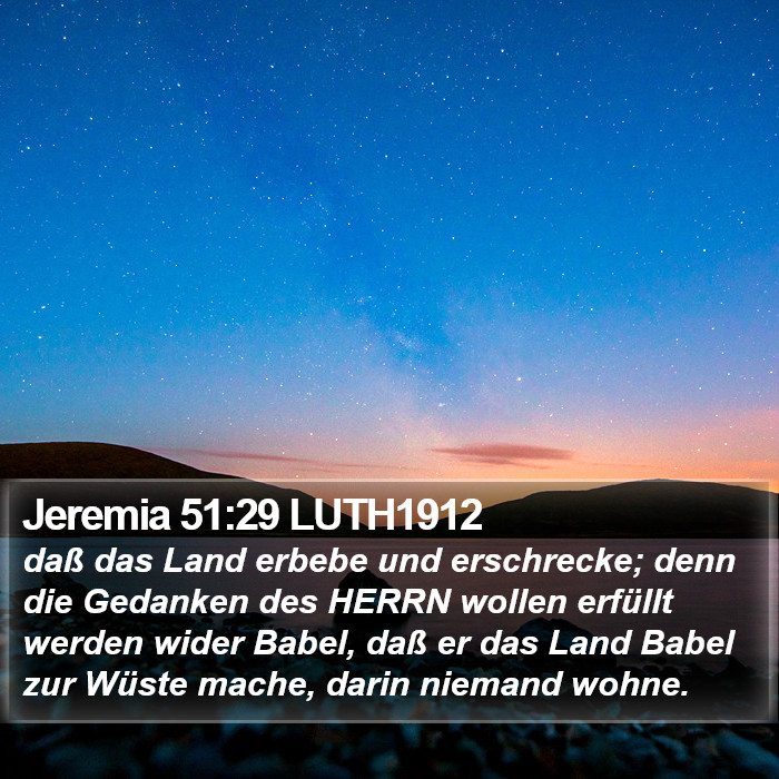 Jeremia 51:29 LUTH1912 Bible Study