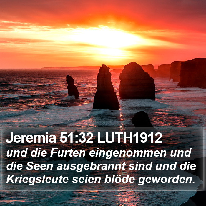 Jeremia 51:32 LUTH1912 Bible Study