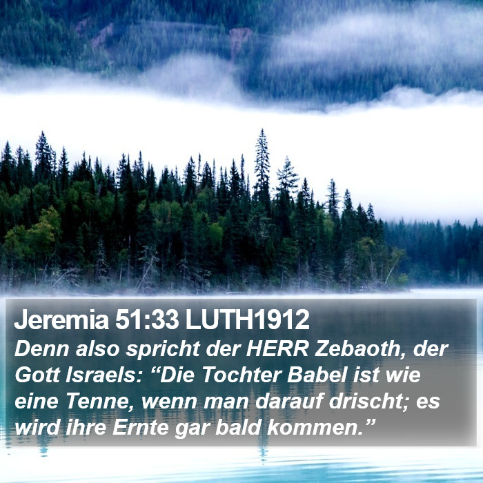 Jeremia 51:33 LUTH1912 Bible Study