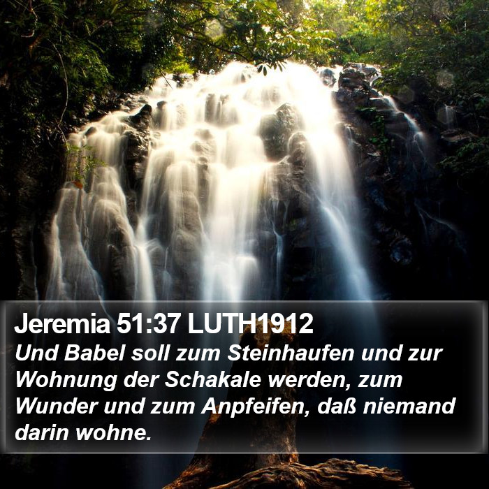 Jeremia 51:37 LUTH1912 Bible Study