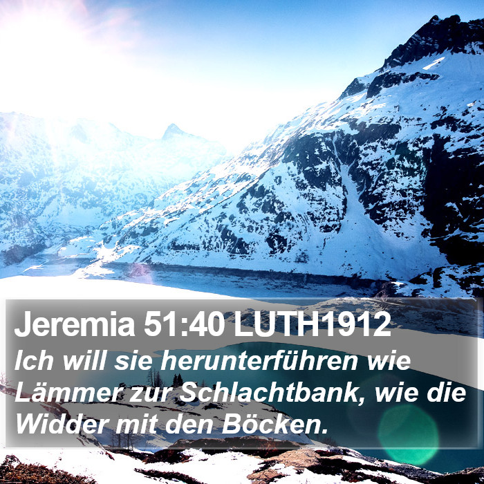 Jeremia 51:40 LUTH1912 Bible Study