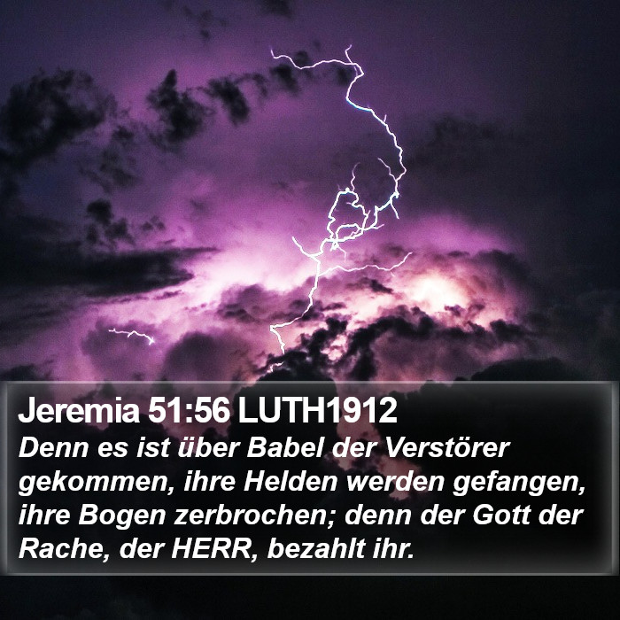 Jeremia 51:56 LUTH1912 Bible Study