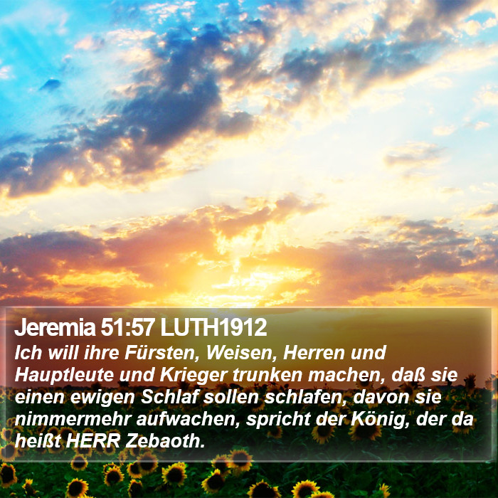 Jeremia 51:57 LUTH1912 Bible Study