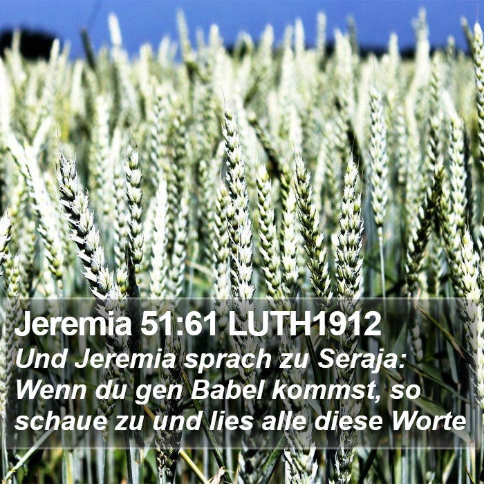 Jeremia 51:61 LUTH1912 Bible Study