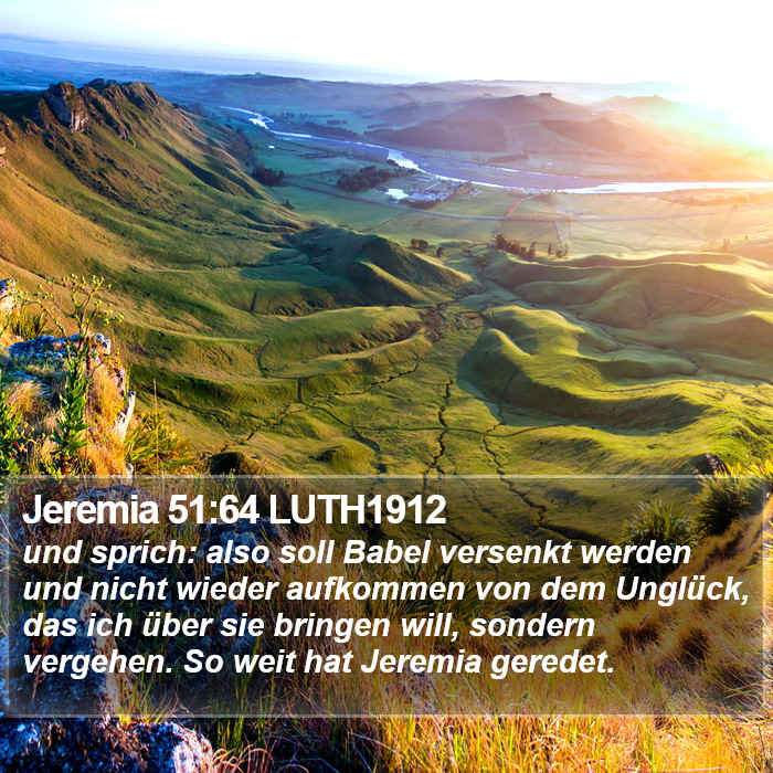 Jeremia 51:64 LUTH1912 Bible Study