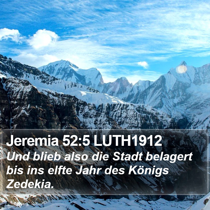 Jeremia 52:5 LUTH1912 Bible Study