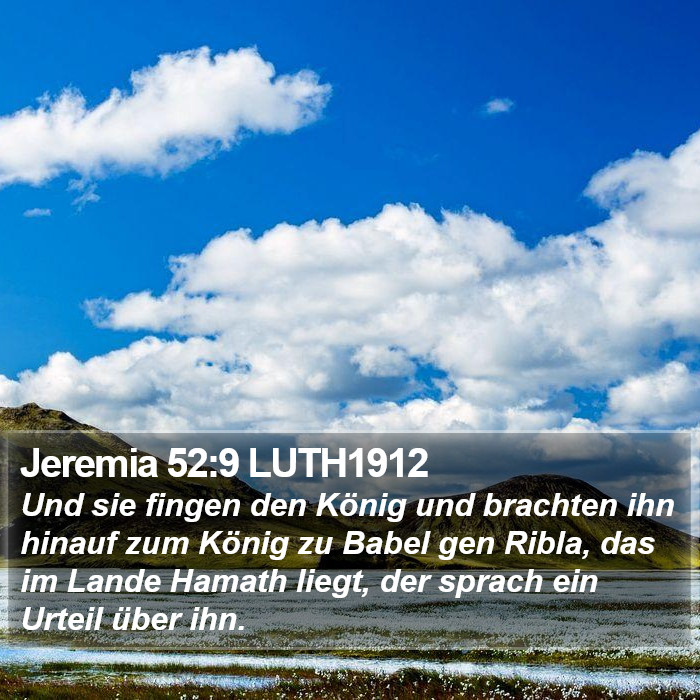 Jeremia 52:9 LUTH1912 Bible Study