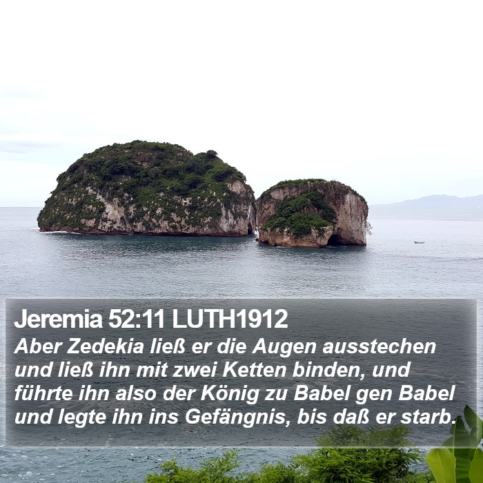 Jeremia 52:11 LUTH1912 Bible Study