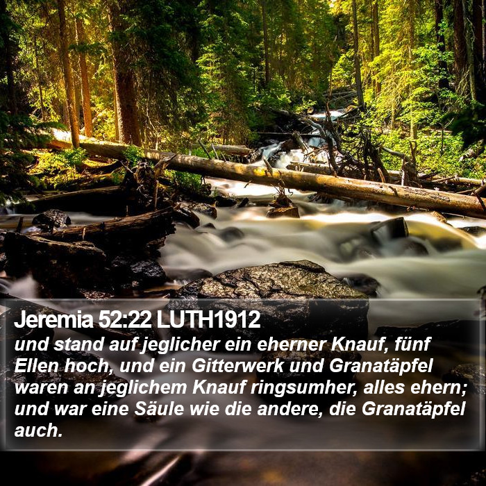 Jeremia 52:22 LUTH1912 Bible Study