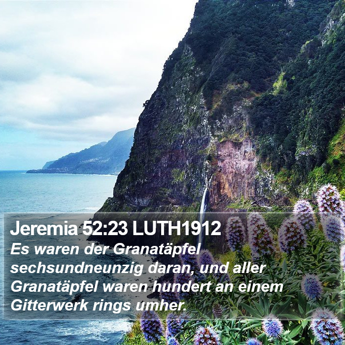 Jeremia 52:23 LUTH1912 Bible Study