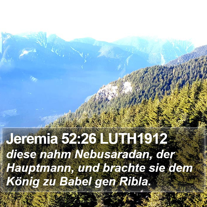 Jeremia 52:26 LUTH1912 Bible Study