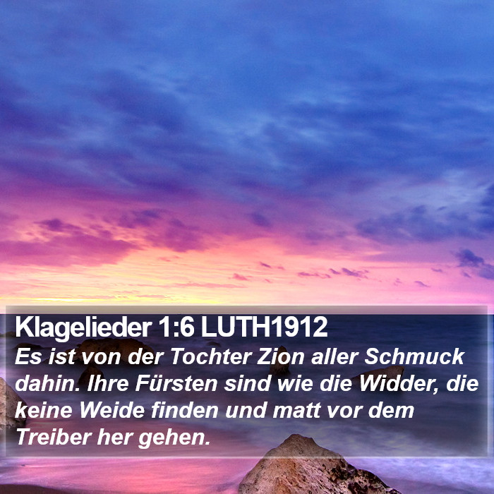 Klagelieder 1:6 LUTH1912 Bible Study