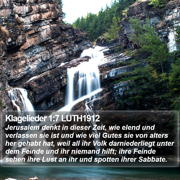 Klagelieder 1:7 LUTH1912 Bible Study