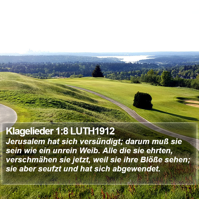 Klagelieder 1:8 LUTH1912 Bible Study