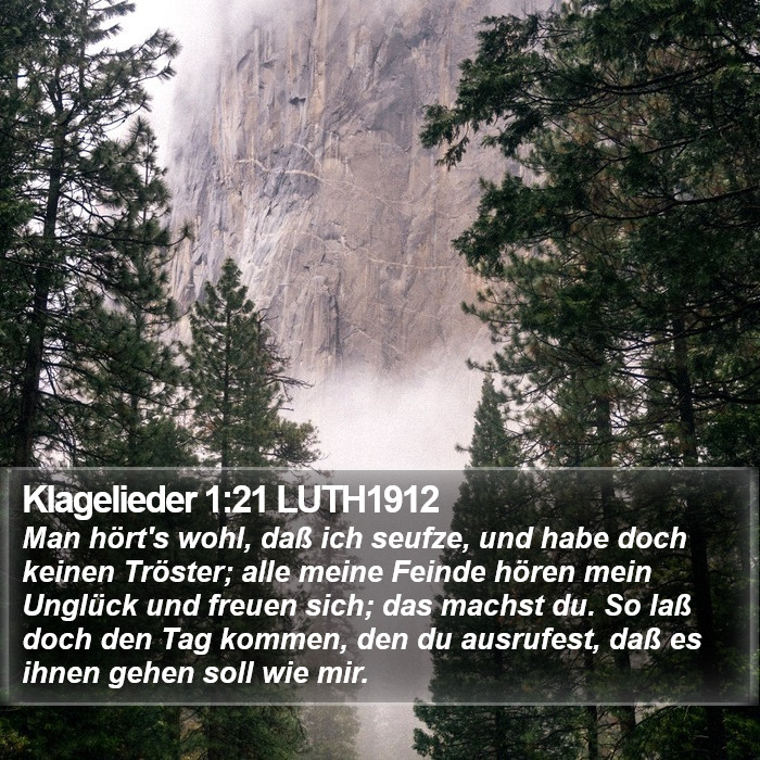 Klagelieder 1:21 LUTH1912 Bible Study