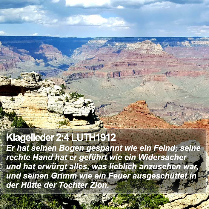 Klagelieder 2:4 LUTH1912 Bible Study