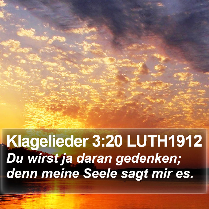Klagelieder 3:20 LUTH1912 Bible Study