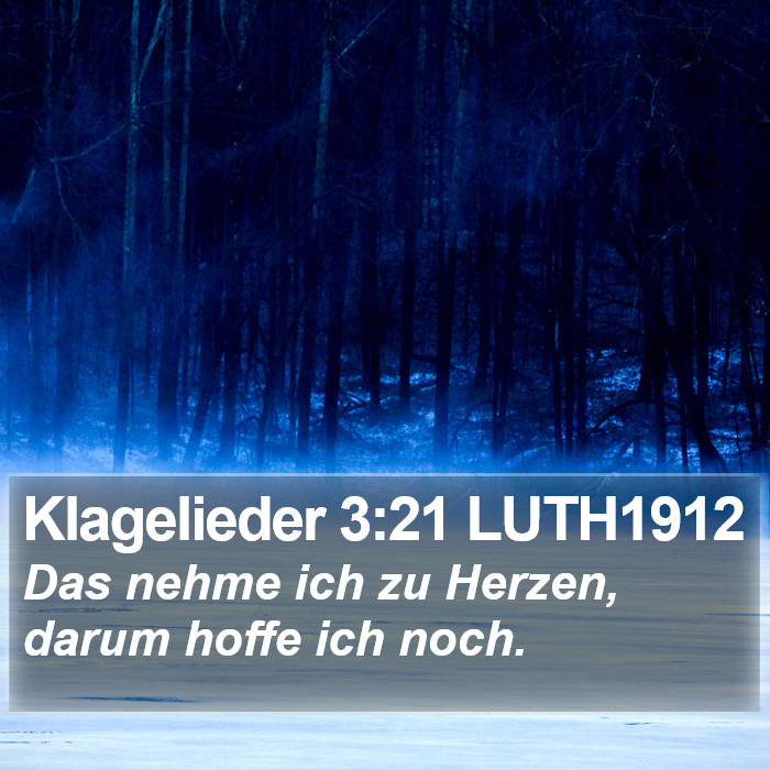 Klagelieder 3:21 LUTH1912 Bible Study