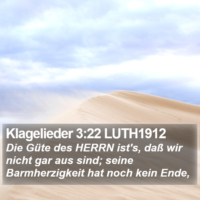 Klagelieder 3:22 LUTH1912 Bible Study